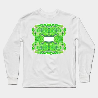 green mayan spaceship ecopop Long Sleeve T-Shirt